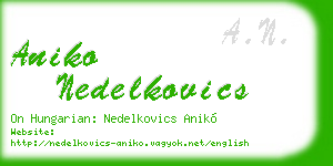 aniko nedelkovics business card